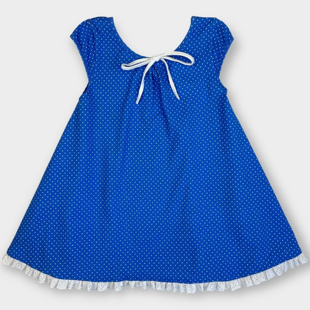 Omi Jo Sz 4 French Blue Dot Simple Tunic